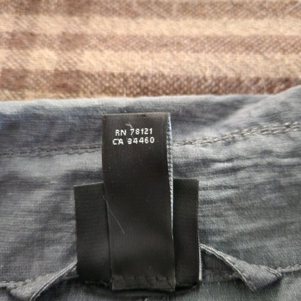 Eileen Fisher Crinkle Gray Belted Topper Coat Dress - Picture 6 of 6